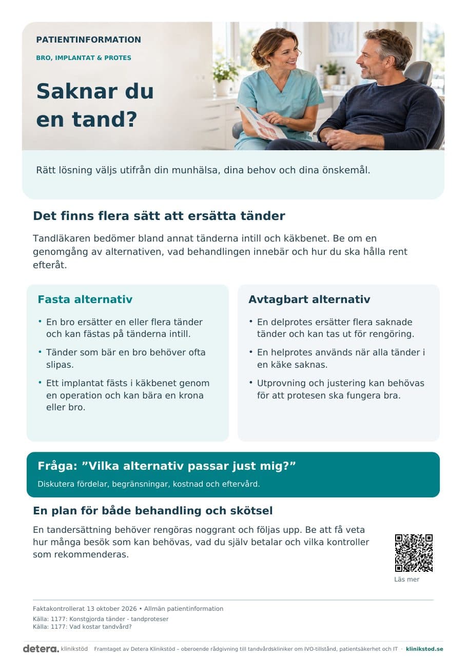 Förhandsvisning av Saknar du en tand?