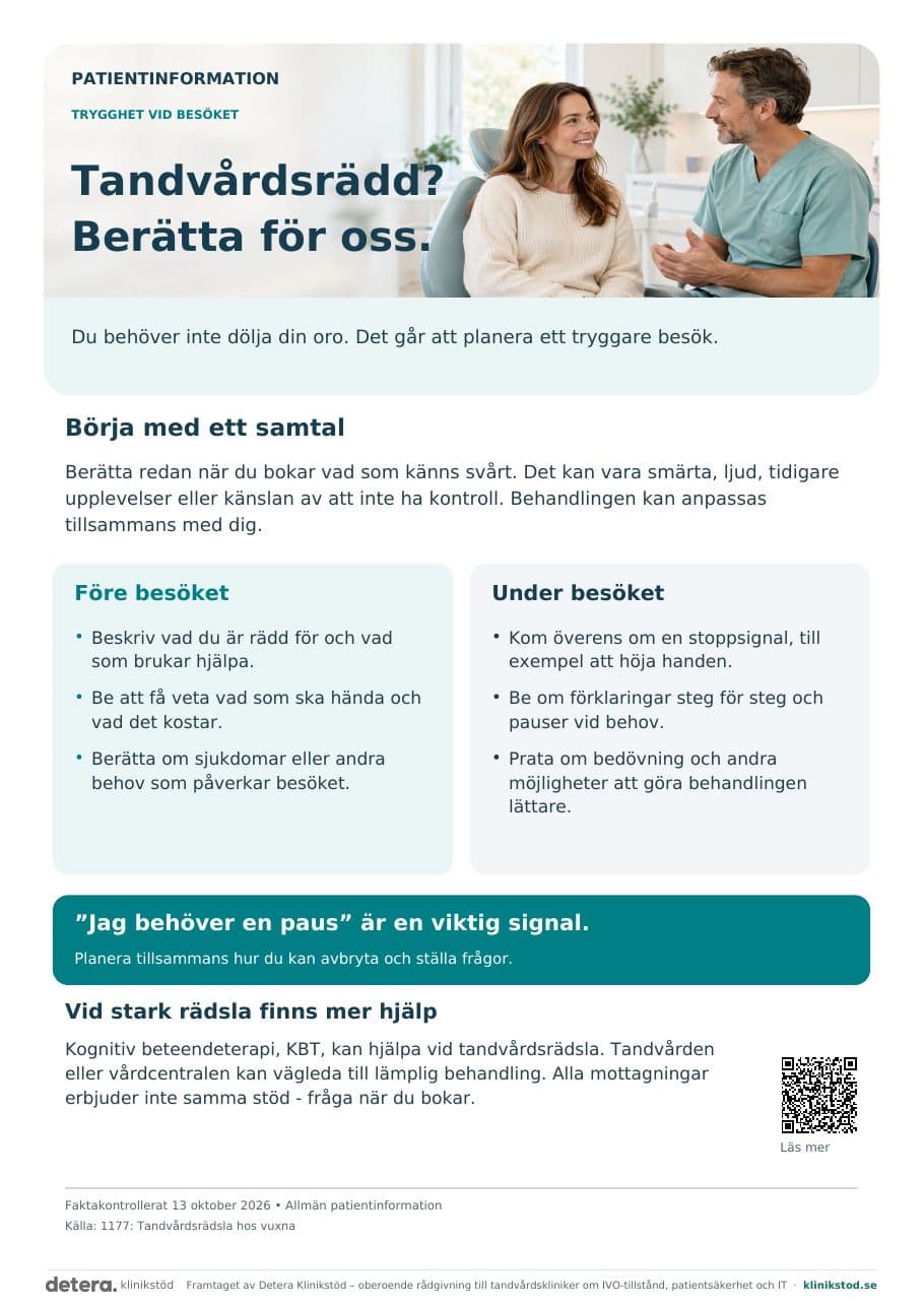 Förhandsvisning av Tandvårdsrädd? Berätta för oss
