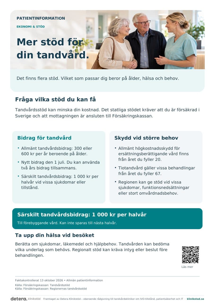 Förhandsvisning av Tandvårdsstöd – vilka stöd finns?